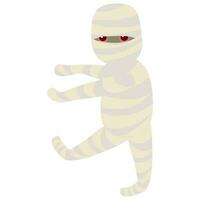 mummy ghost walking Halloween vector