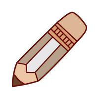 Hand drawn pencil doodle icon isolated vector