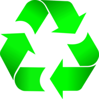 Green recycle icon sign symbol design transparent background png