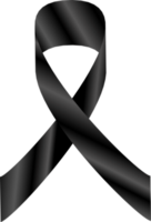 Black ribbon design transparent background png