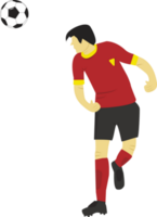 Football player heading ball transparent background png