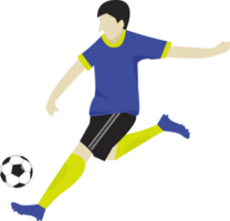 Football player kicking ball transparent background png