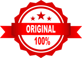 origineel etiket teken icoon symbool rood wit ontwerp transparant achtergrond png