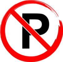 No parking sign icon symbol transparent background png