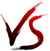 VS versus battle icon sign symbol black red design transparent background png