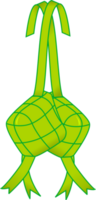 Ketupat icon symbol, ramadan icon green design transparent background png