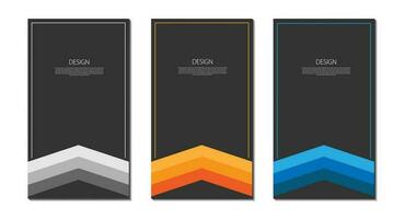 Set of templates for business brochures, page layout, media story and cover. Modern abstract design. Vector illustration