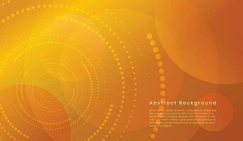 Abstract orange background with dot circles. Vector illustration