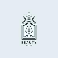 beautiful queen logo design inspiration vector