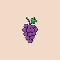 grape icon, logo design vector grape.