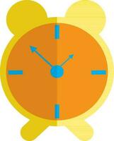 Alarm clock symbol with half shadow for education concept. vector