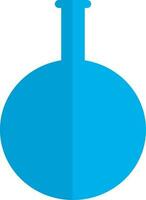 Blue pot icon for laboratory with half shadow in illustration. vector