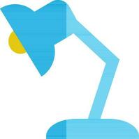 Desk lamp icon with half shadow for education concept. vector
