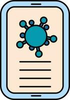 Illustration of Virus App in Smartphone Colorful Icon. vector