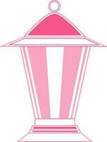 Flat style pink and white lantern design. vector