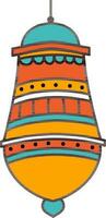 Flat illustration of colorful lantern. vector