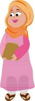 Cartoon character of Muslim Woman. vector