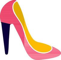 High heel icon in half shadow for luxury concept. vector