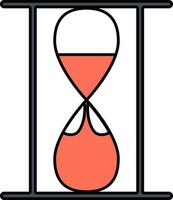 naranja reloj de arena icono en blanco antecedentes. vector