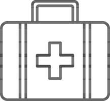 ilustración de médico bolso o primero ayuda equipo. vector