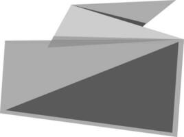 Black and gray blank ribbon. vector