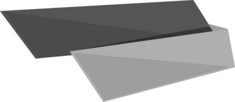 Stylish gray and black ribbon. vector