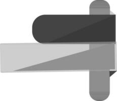 Stylish black and gray ribbon. vector