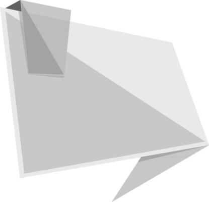 Tag or sticker in gray color.