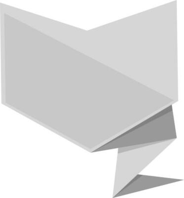 Gray blank paper tag or sticker.