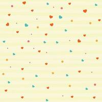 Colorful Hearts decorated background. vector