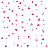 Hearts and Stars decorated seamless background. vector