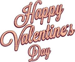 Creative Text Happy Valentine's Day. vector