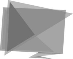 Blank triangle with ribbon. vector