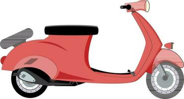 Retro flat icon of scooter. vector