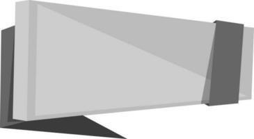 Stylish gray ribbon for space your message. vector