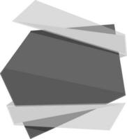 Stylish gray blank ribbon. vector