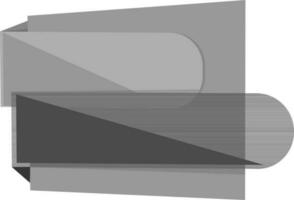 Ribbon in black and gray color. vector