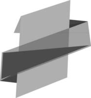 Stylish black and gray ribbon. vector