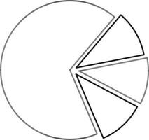 Analysis symbol with illustration of Pie Chart. vector