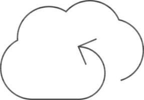 Flat illustration of Cloud Computing symbol. vector