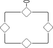 diagrama de flujo firmar o símbolo. vector