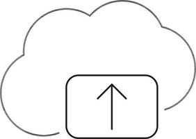 nube informática, subir firmar o símbolo. vector