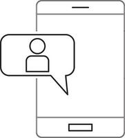 Online Mobile Chat sign or symbol. vector