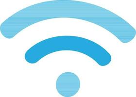 Blue Wi-Fi network icon. vector