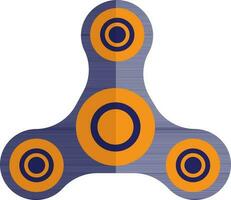 Three arms set of spinner toy icon in half shadow. vector