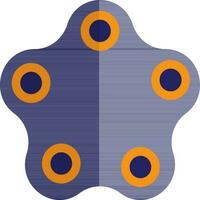 Spinner toy icon with five arms for playing concept in half shadow. vector