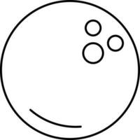 Line-art illustration of Bowling Ball. vector