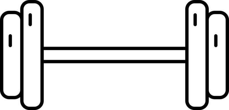 Line-art illustration of Dumbbell.