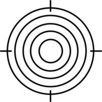 plano línea Arte ilustración de objetivo. vector