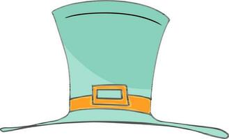 Flat illustration of leprechaun hat. vector